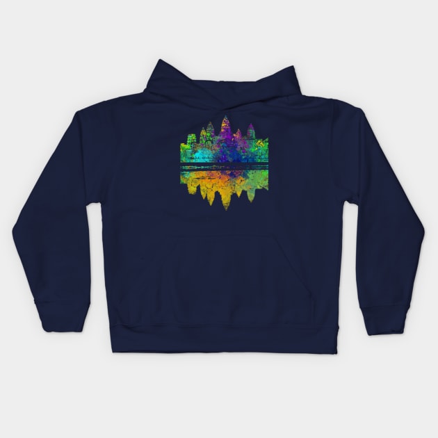 Colourful Angkor Wat Kids Hoodie by Seraphine